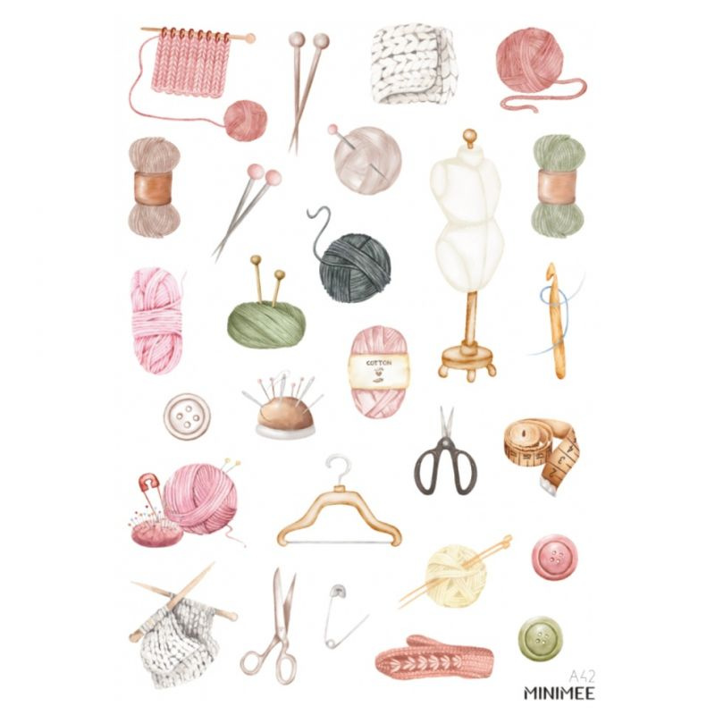 Samolepky A5 - Pletení