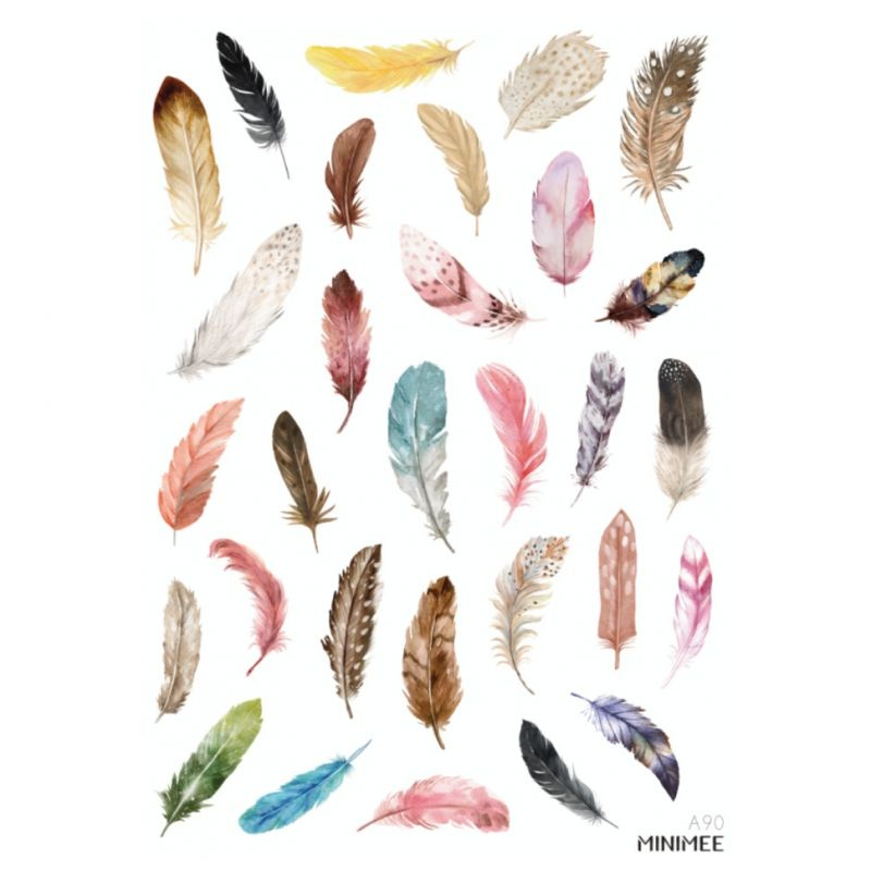 Samolepky A5 - Pírka