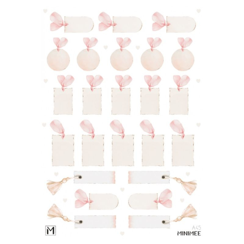 Samolepky A5 - Krémové štítky