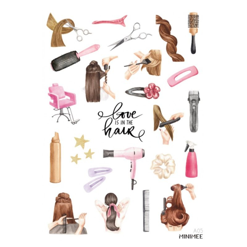 Samolepky A5 - Vlasy