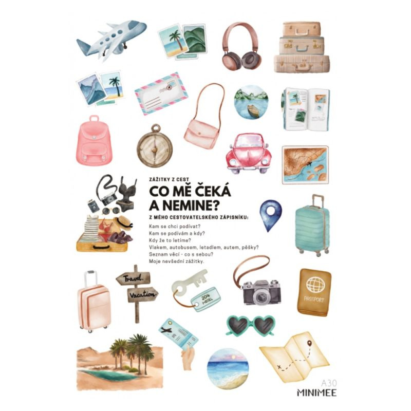Samolepky A5 - Cestování