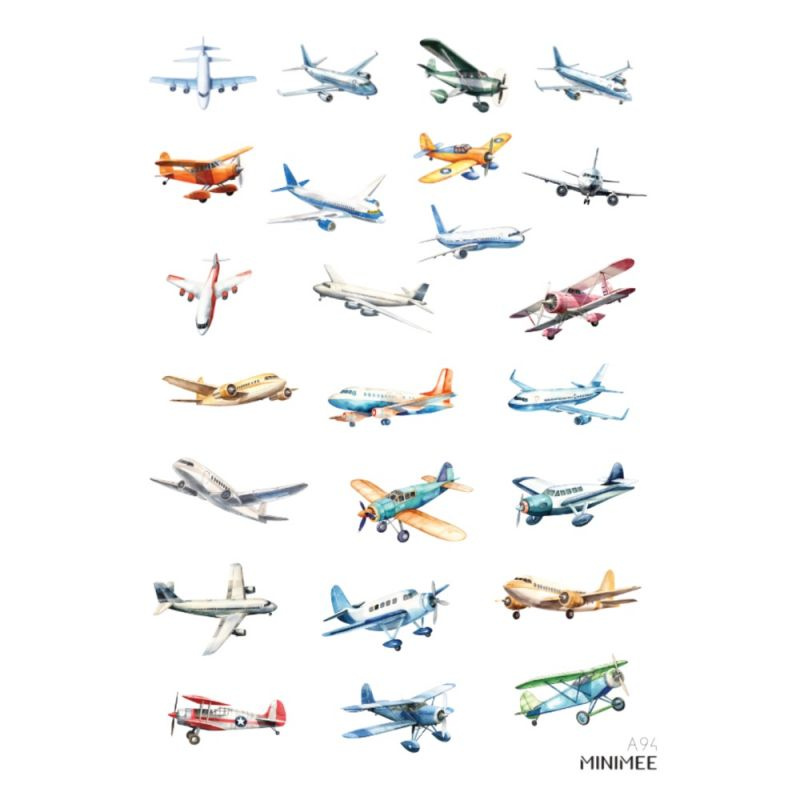 Samolepky A5 - Letadla