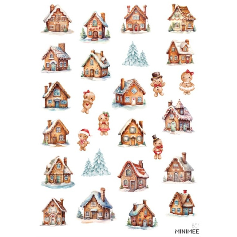 Samolepky A5 - Perníčková vesnička