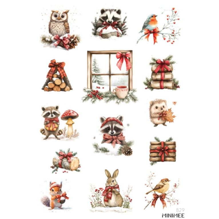 Samolepky A5 - Zimní lesňátka