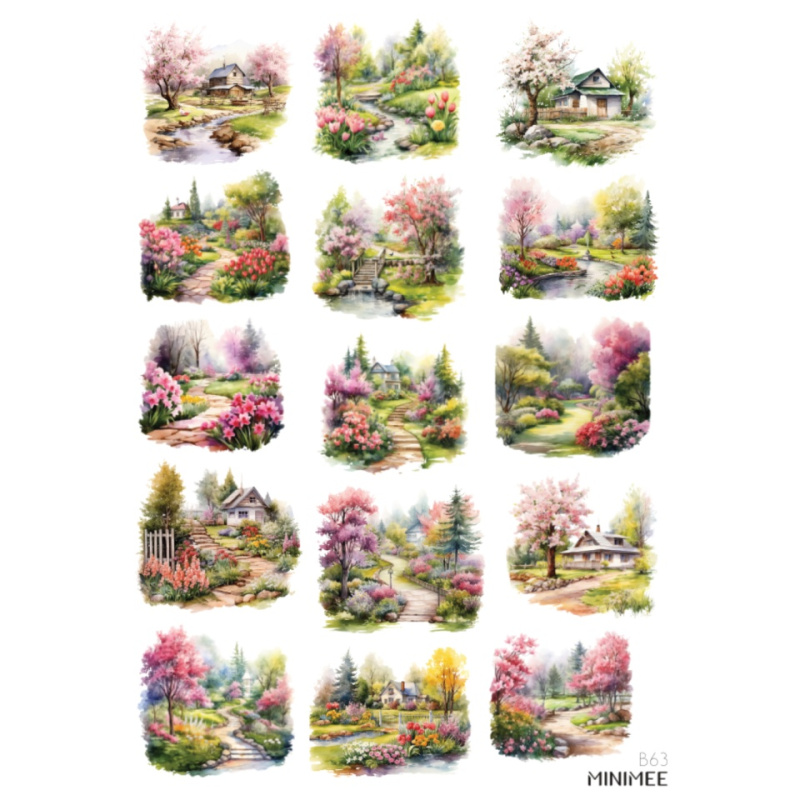 Samolepky A5 - Jarní krajina