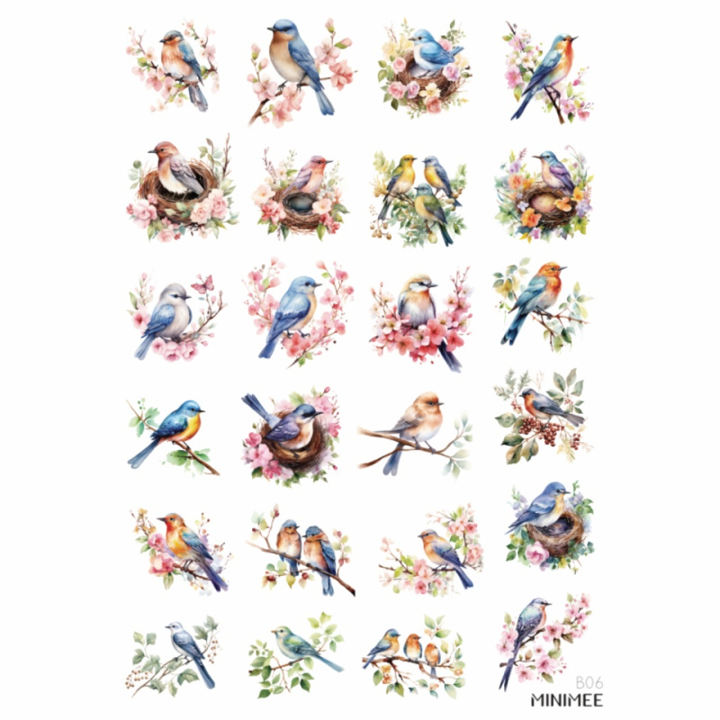 Samolepky A5 - Ptáčci