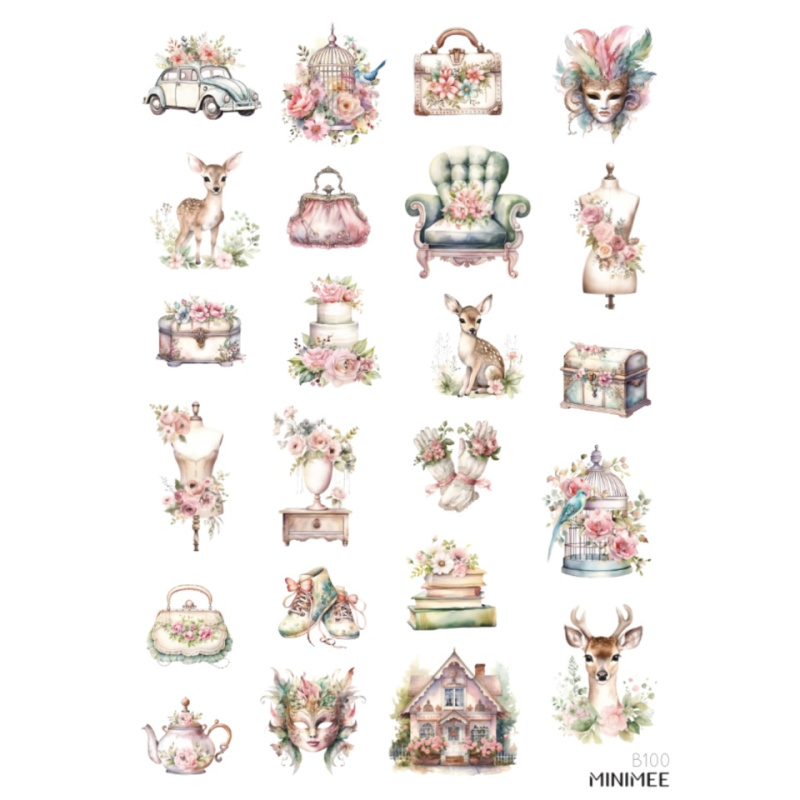 Samolepky A5 - Shabby chic