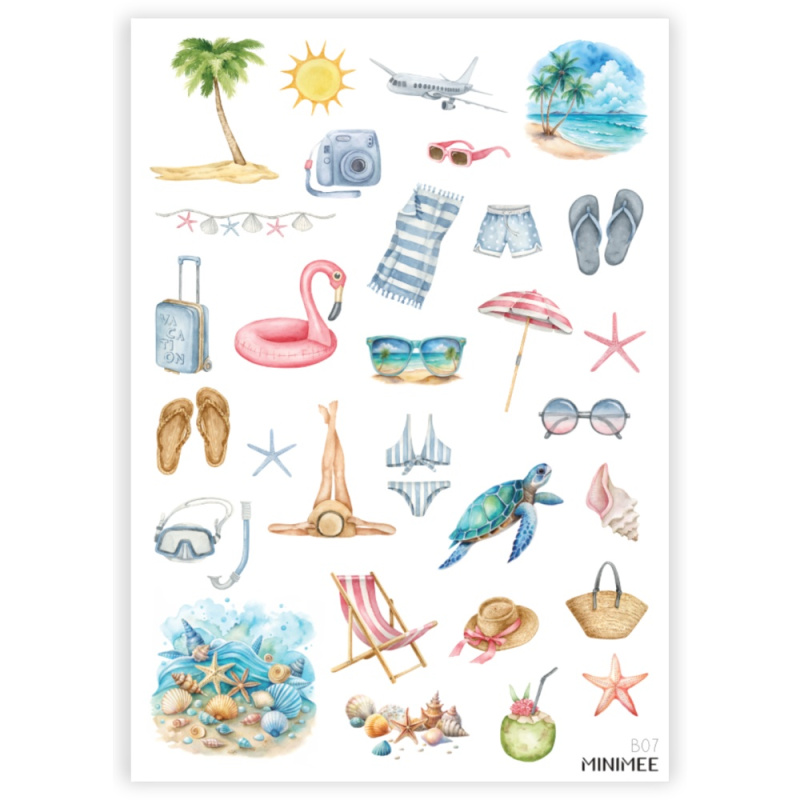 Samolepky A5 - Plážování