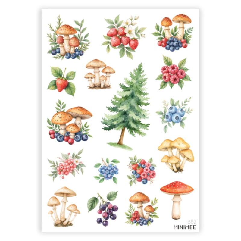 Samolepky A5 - Poklady lesa