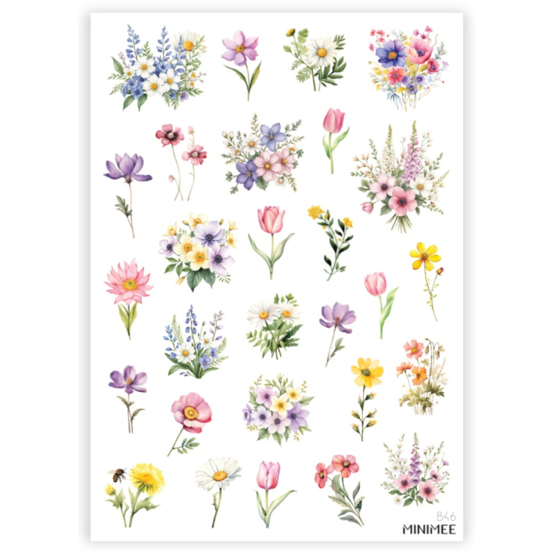 Samolepky A5 - Veselé kvítí