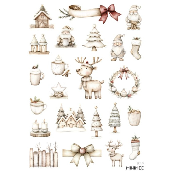 Samolepky A5 - Scandi Vánoce č.2