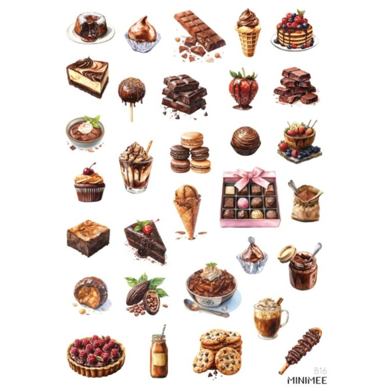 Samolepky A5 - Čokoládové pokušení