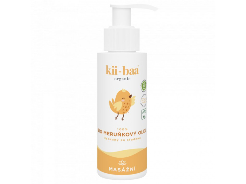 kii-baa 100% Meruňkový Bio olej 100ml 0+ Masážní