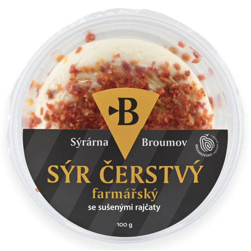 Sýrárna Broumov Čerstvý farmářský sýr se sušenými rajčaty