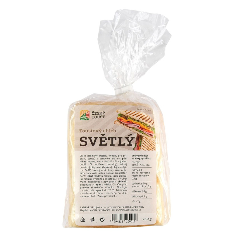 Český toust Toustový chléb světlý
