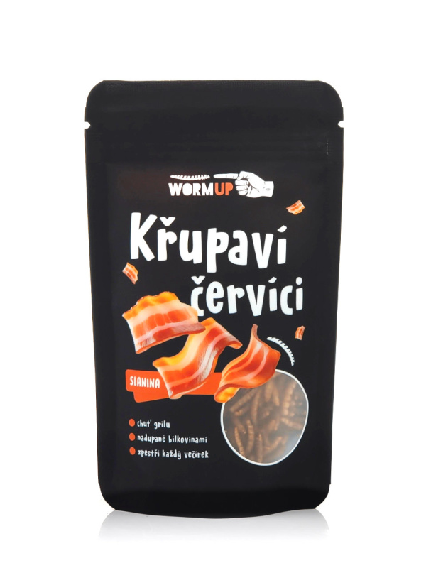 WormUp Křupaví červíci Slanina 20g