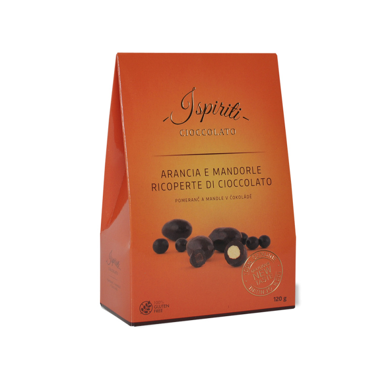 ISPIRITI Pomeranč a mandle v čokoládě 120 g