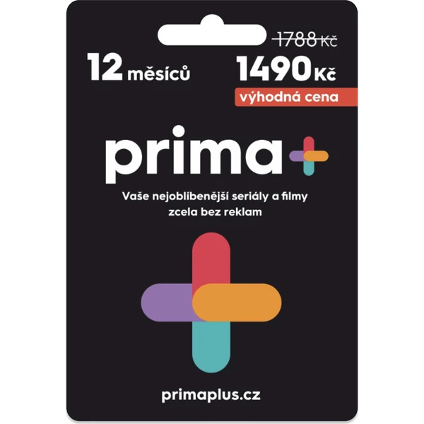 Dárková karta PRIMA+ 12 měsíční předplatné