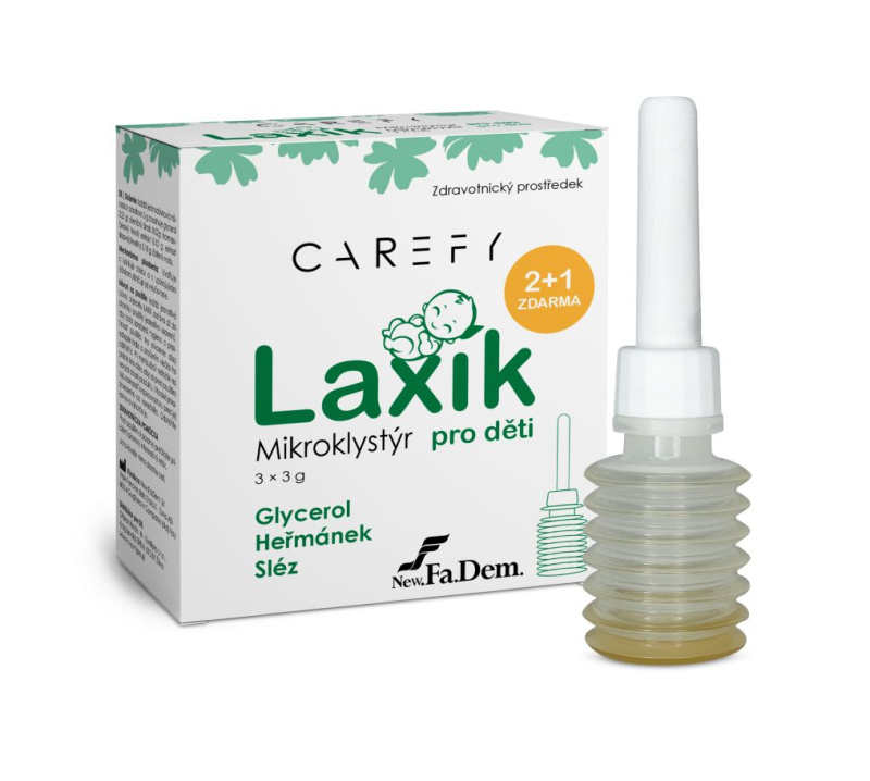 CAREFY Laxík mikroklystýr pro děti 3 x 3g