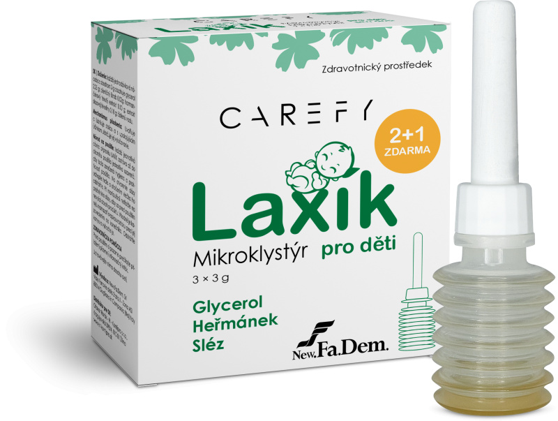 CAREFY Laxík mikroklystýr pro děti 3 x 3g