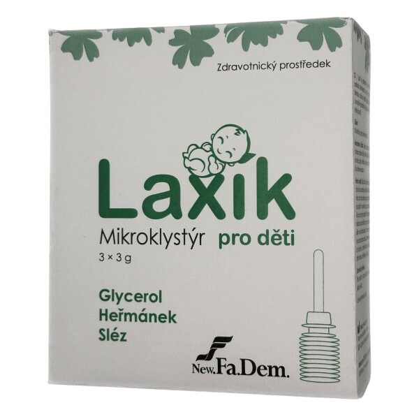 CAREFY Laxík mikroklystýr pro děti 3x3 g