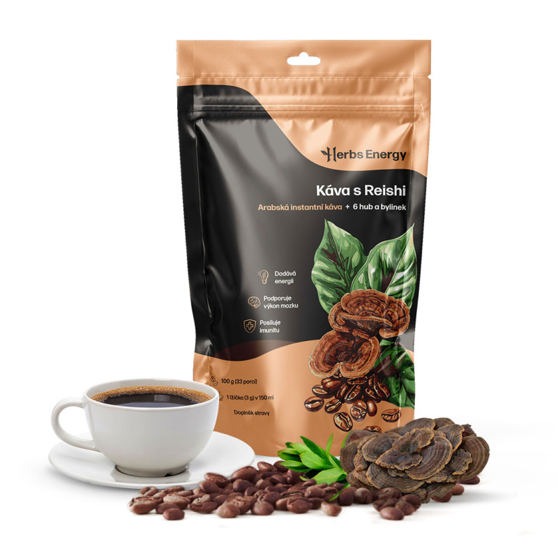 Herbs Energy Coffee Mix – arabská káva s 6 adaptogeny, 100g