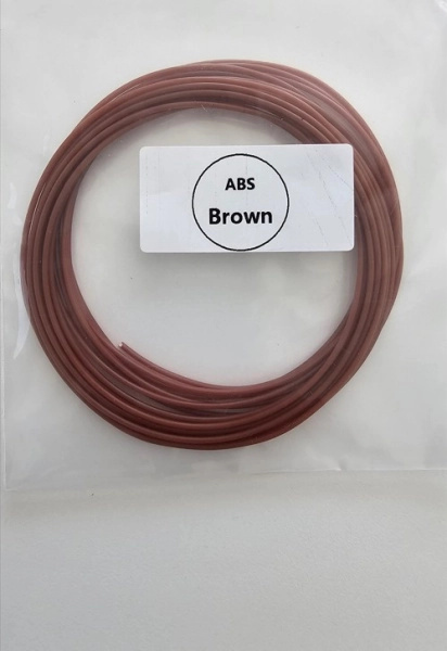 Filament ABS hnědý 1,75 mm – vzorková cívka 15 m