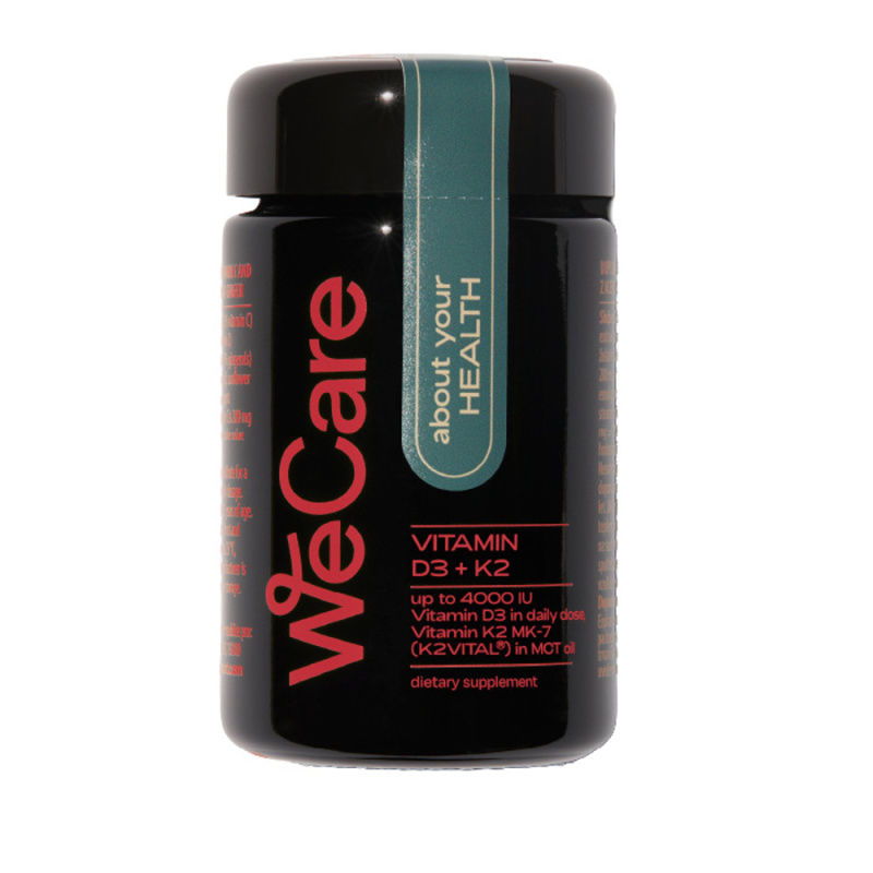 WeCare about your HEALTH vitamin D3+K2 120 kapslí