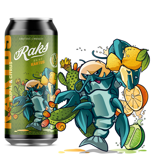 Raks Limonáda Kaktus Citrus Nopal, 500 ml