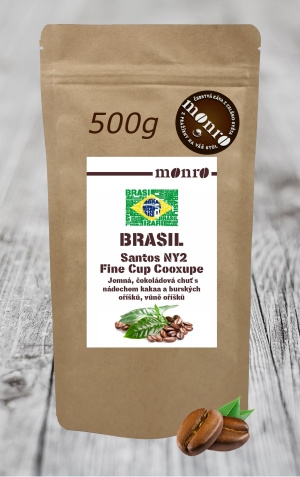 Káva Monro Brasil Santos NY2 Fine Cup Cooxupe  500g