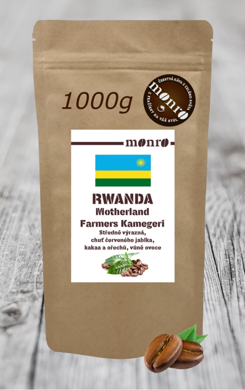 Káva Monro Rwanda Café De Mamas Women Coffee Nova zrnková káva 100% Arabika 1000g