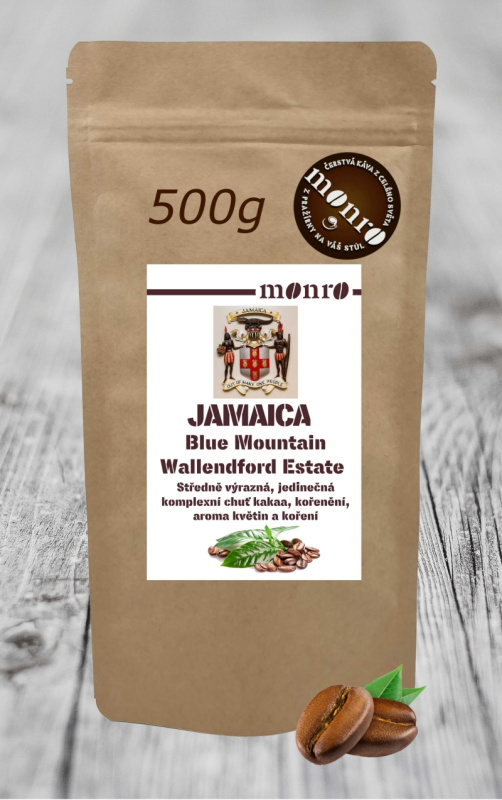 Káva Monro káva Arabika Jamaica Blue Mountain Wallendford Estate 500g