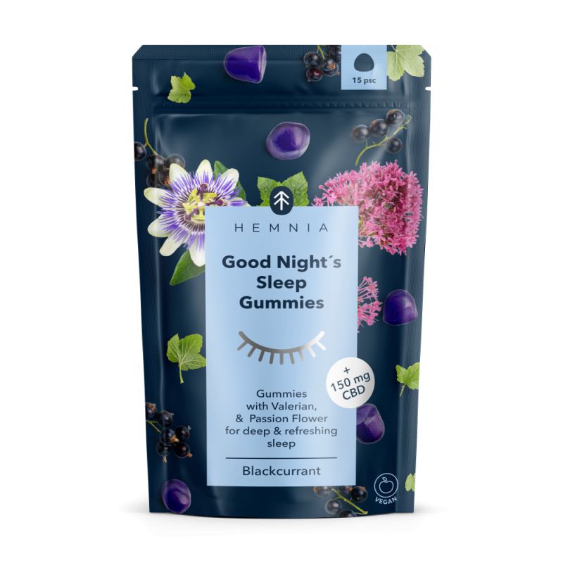 Hemnia Good Night's Sleep Gummies, 300 mg CBD, 30 ks x 10 mg