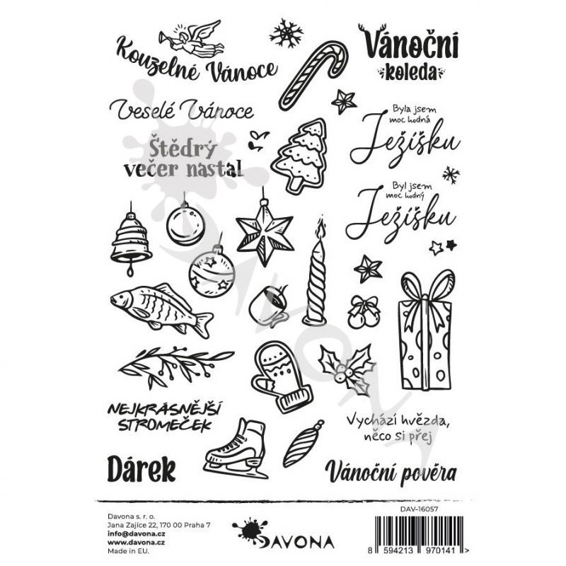 Samolepky A5 jednobarevné - Vánoce 3