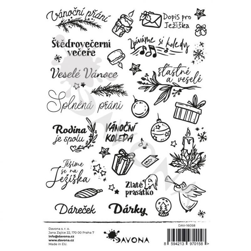 Samolepky A5 jednobarevné - Vánoce 4