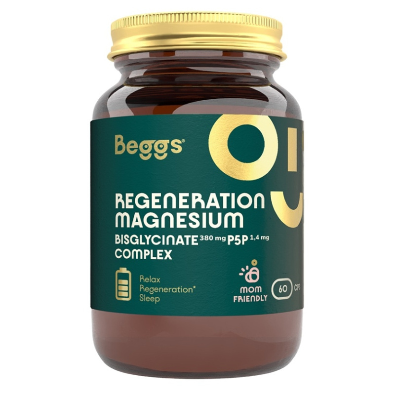 BEGGS Magnesium bisglycinate 380 mg + P5P complex 1,4 mg 60 kapslí