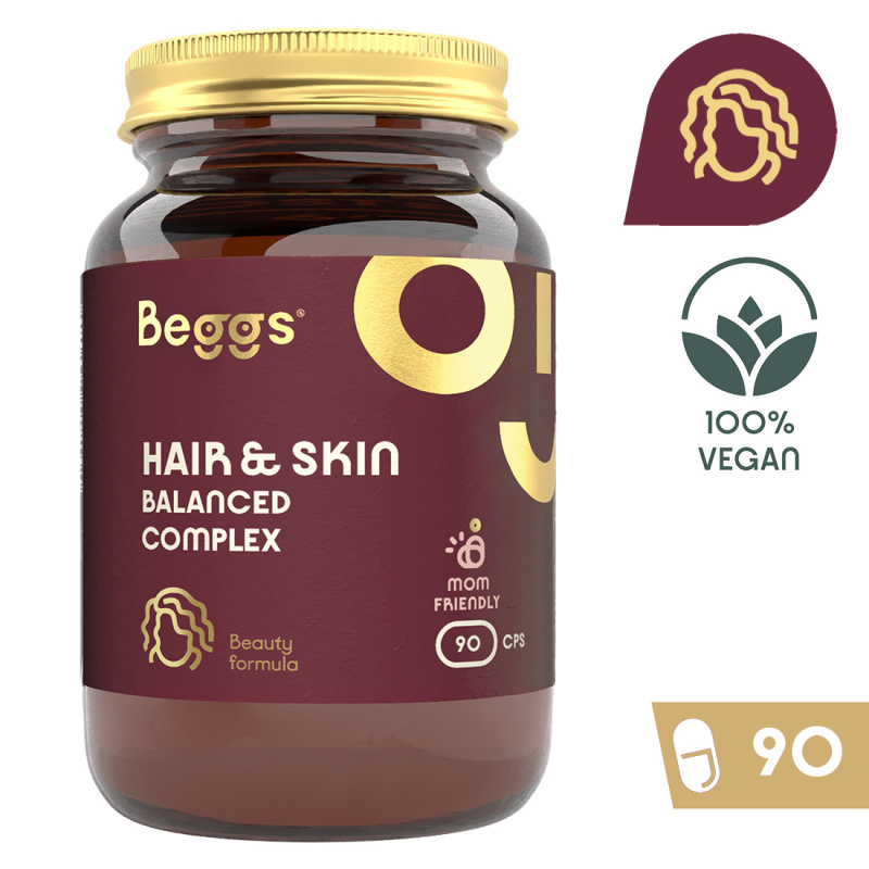 BEGGS Hair&skin balanced complex 90 kapslí
