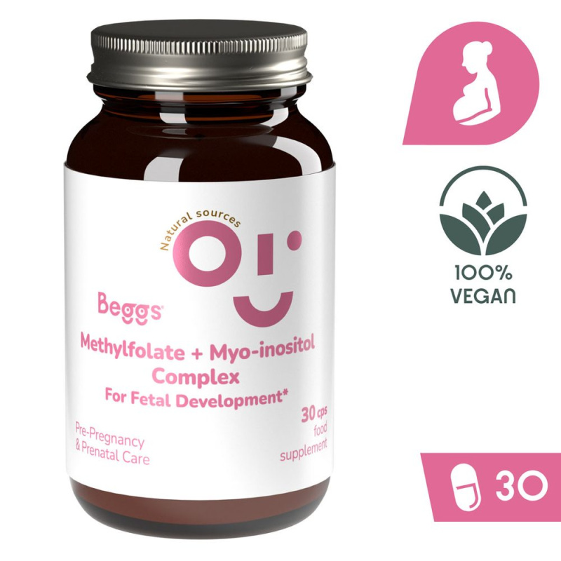 Simply Nature  Methylfolate + myo-inositol COMPLEX, Pre-Pregnancy&Prenatal Care, 30 kapslí