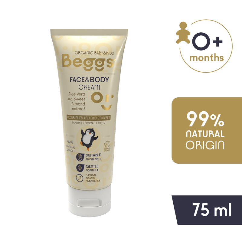 BEGGS Dětský hydratační krém na pleť a tělo 75 ml