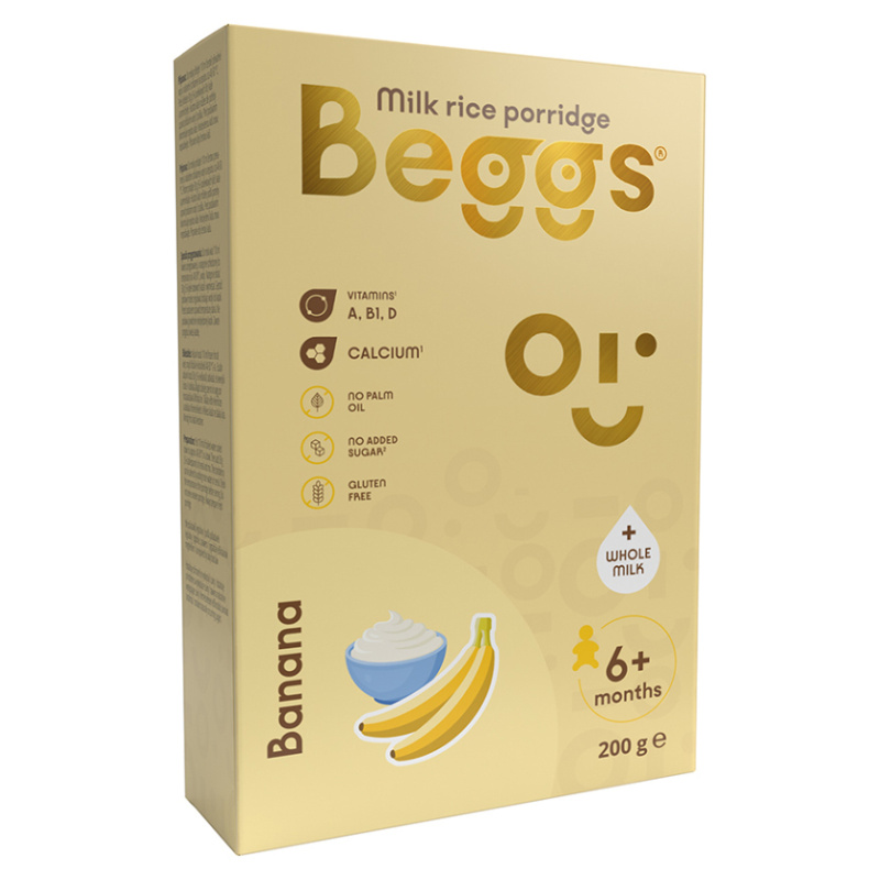 Beggs Mléčná rýžová kaše banánová