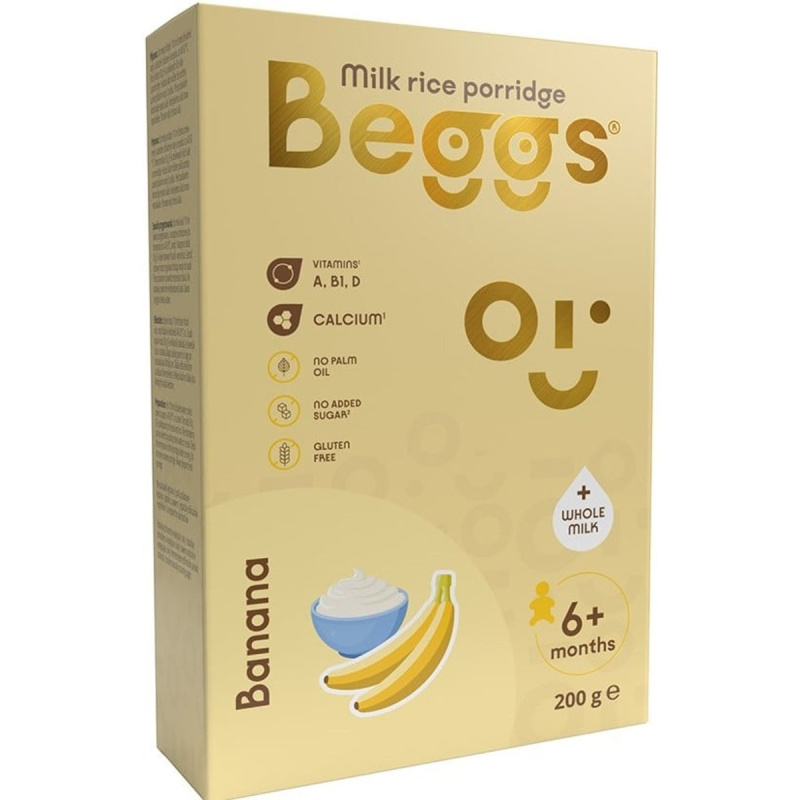 Beggs Mléčná rýžová kaše banánová
