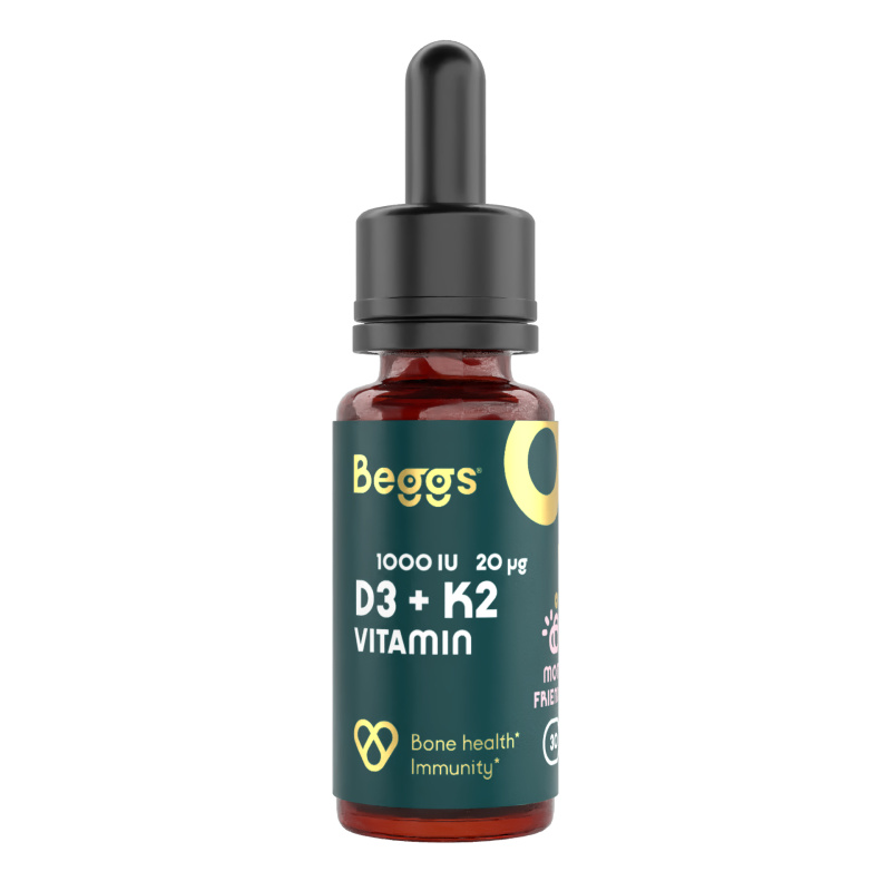 BEGGS Vitamin D3 1000 IU + K2 20 μg 30 ml