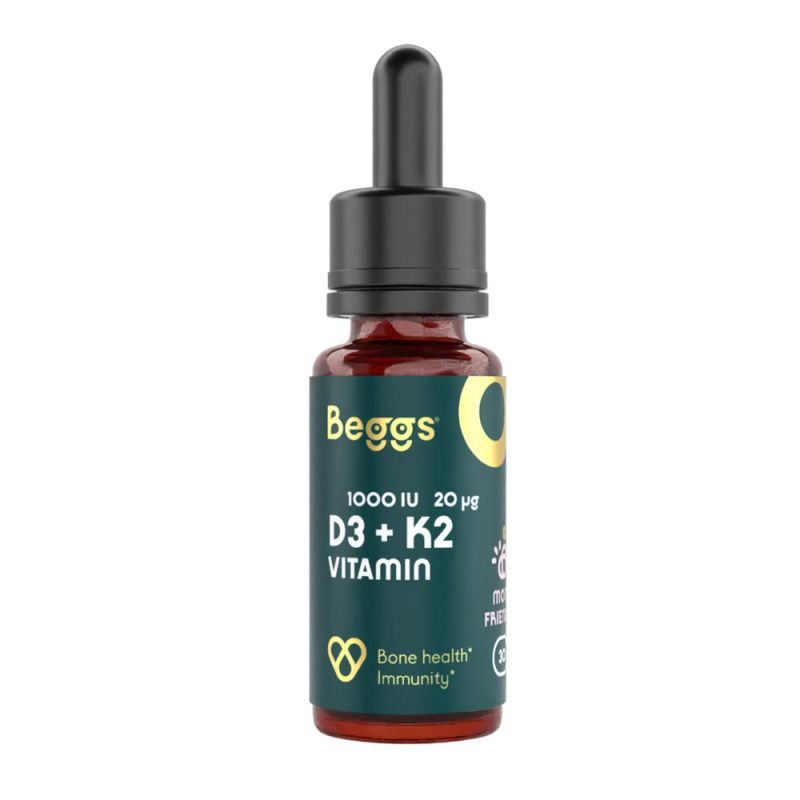 BEGGS Vitamin D3 1000 IU + K2 20 μg 30 ml