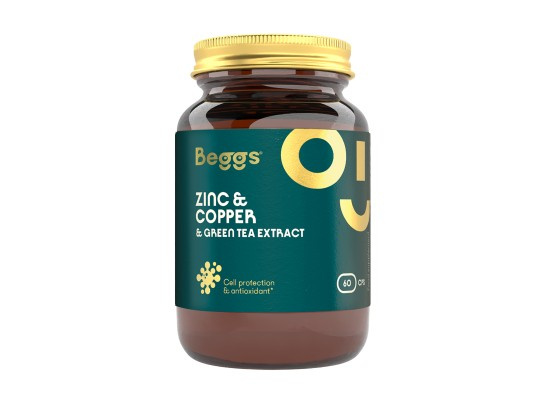 BEGGS Zinc + Copper + Green tea extract 60 kapslí