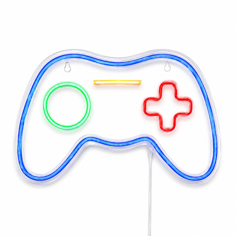 LED neonová lampička gamepad
