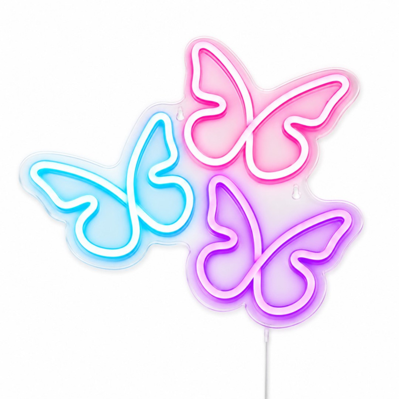 Led neon lampička motýli
