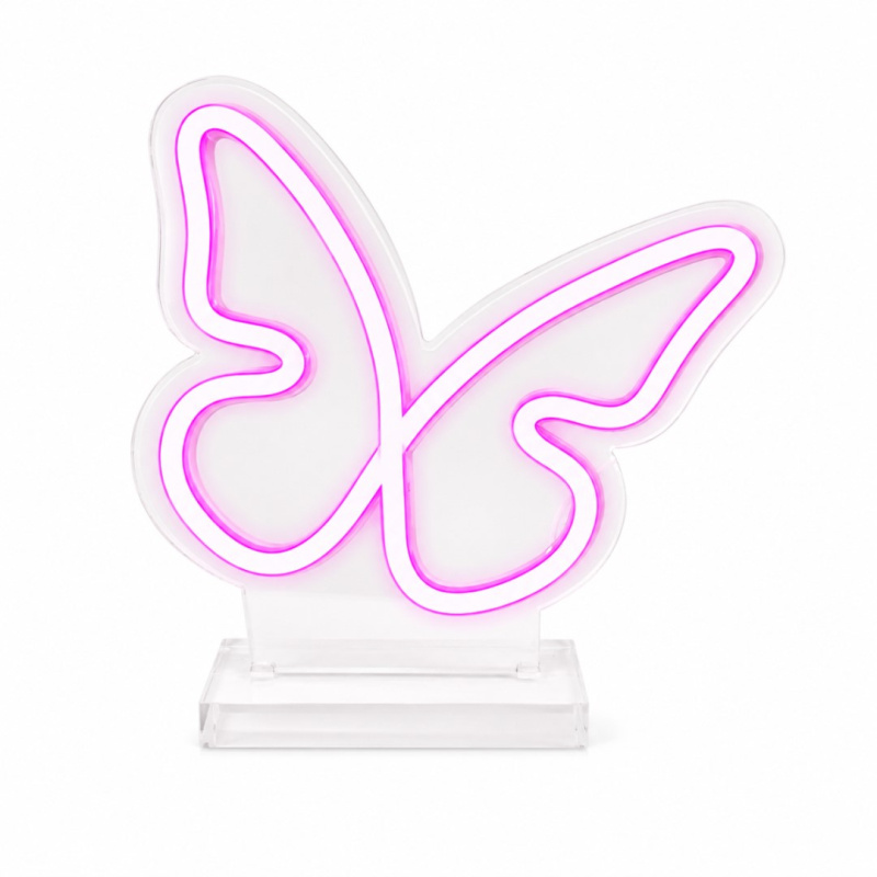 Lampička Led Neon Motýlek