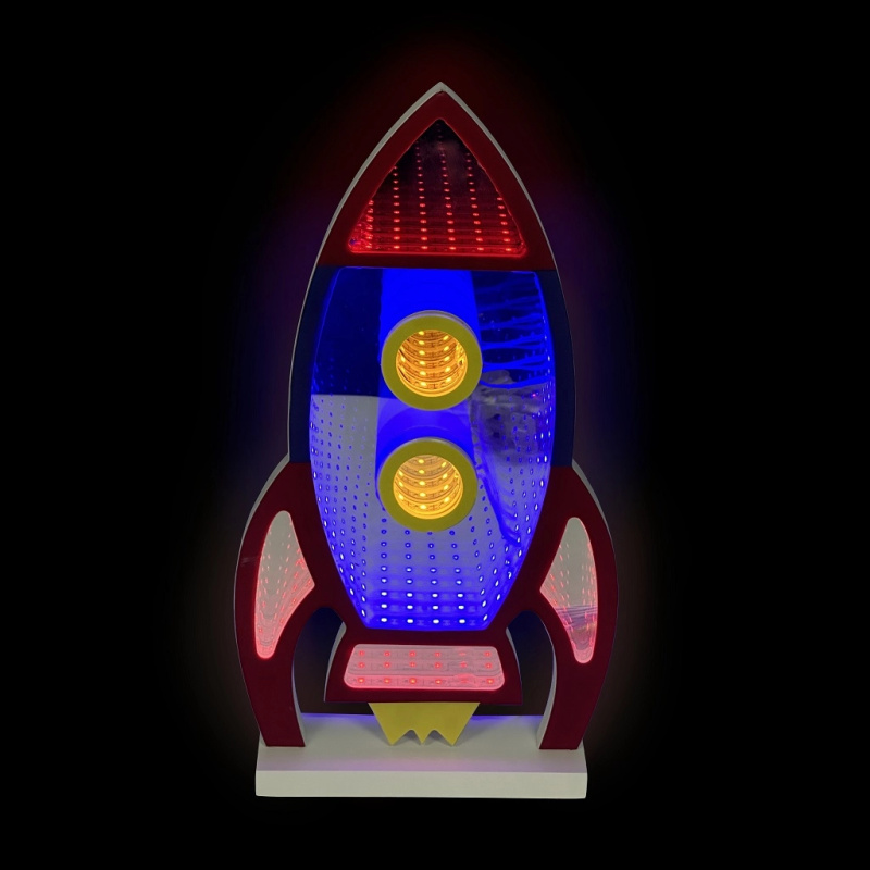 Led neonová lampička raketa