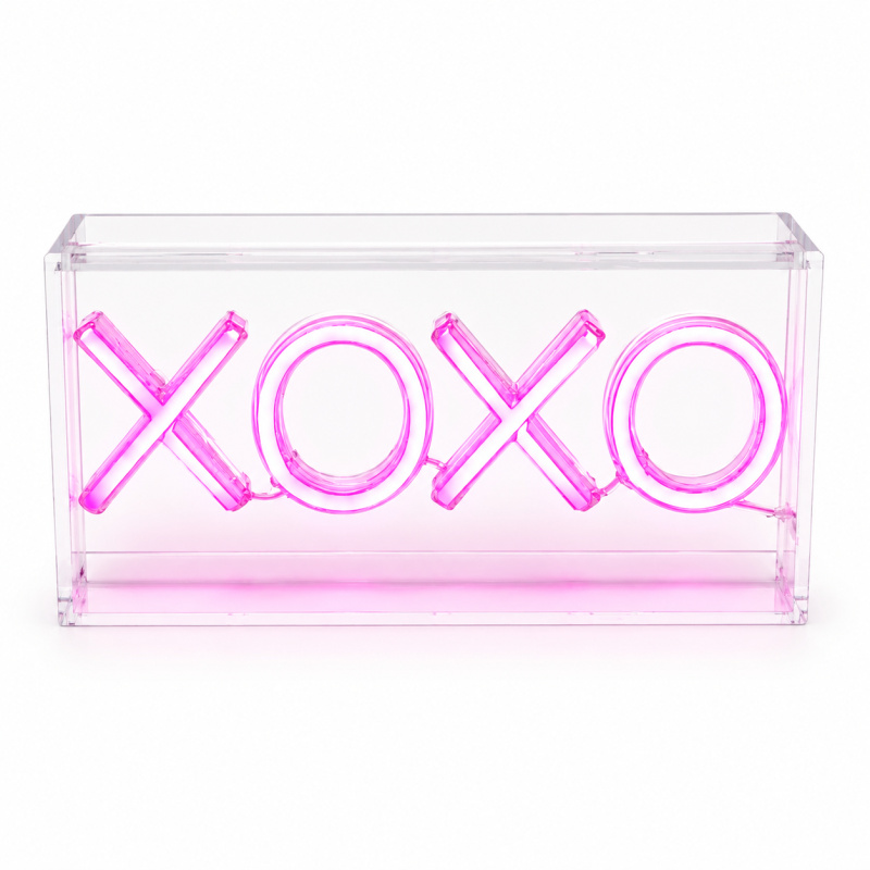 Led neonová lampička XOXO