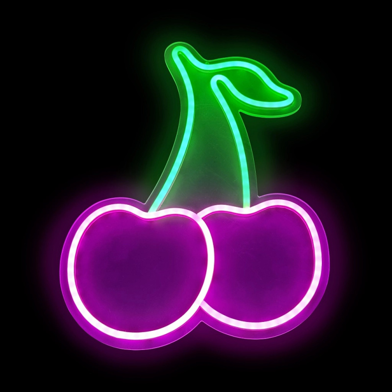 Led neonová lampička třešně